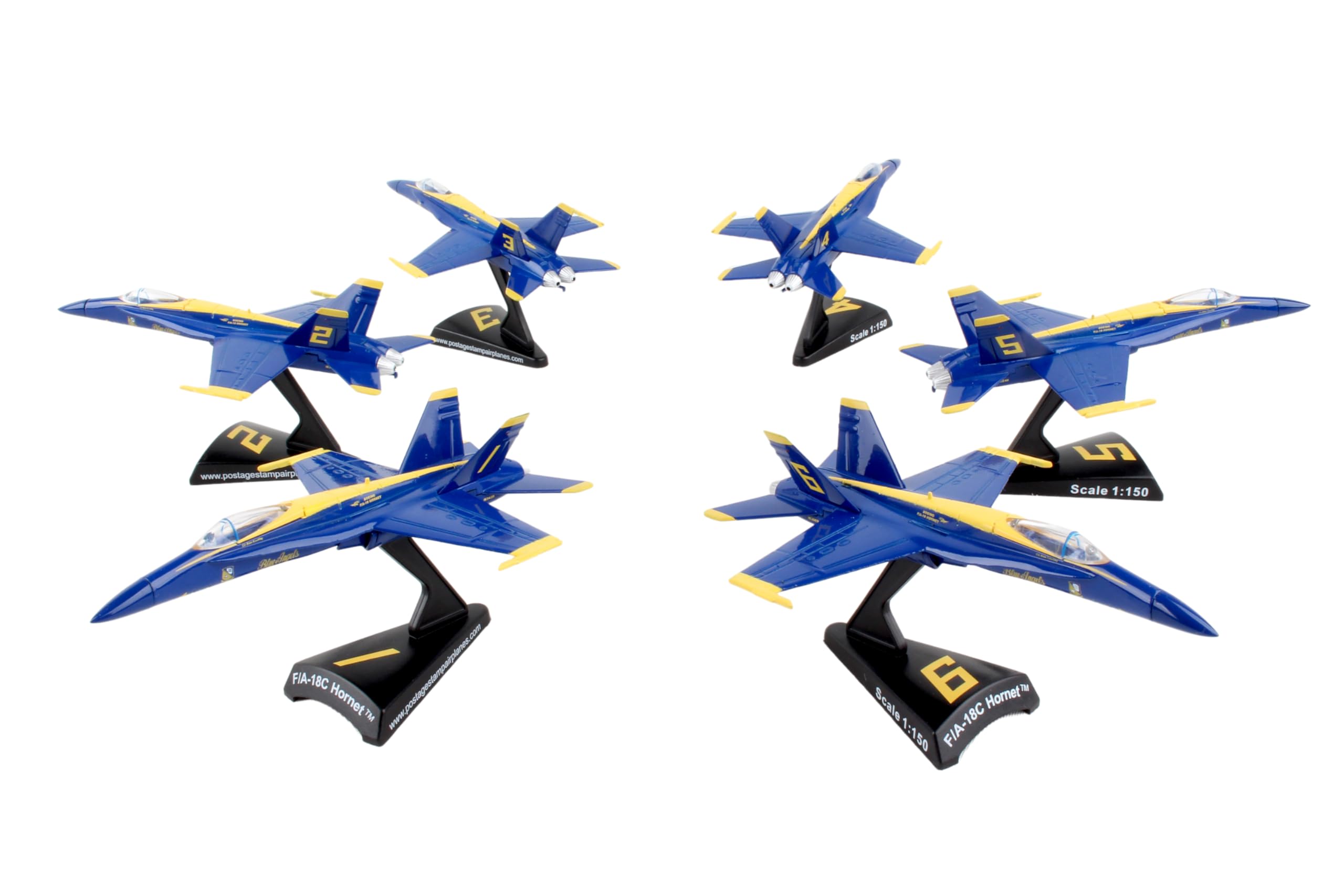 Amazon.com: Postage Stamp F/A-18C Blue Angel 6 PC Gift Set 1/150
