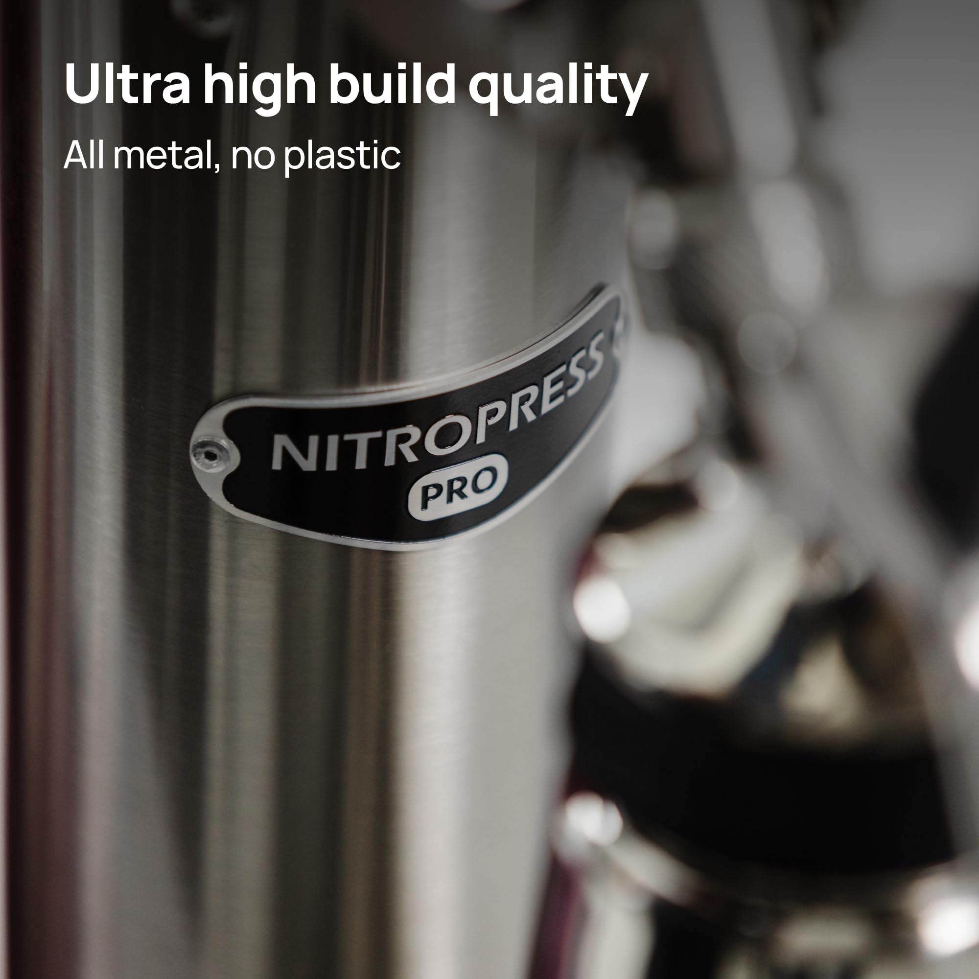 NitroPress Pro Elektrischer Nitro-Kaffeebereiter für Cold Brew & Cocktails – Druckluft-Nitro-Infuser mit Stickstoffinfusion – Edelstahl-Getränkesystem für Kaffee, Matcha & Hausbar