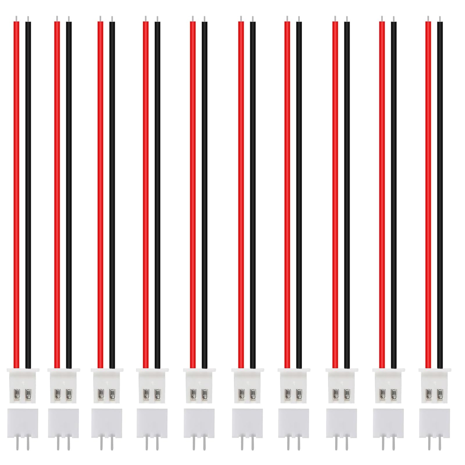 HSF 20 Sets 28 AWG JST MX 1.25mm 2 Pin Single Header Male