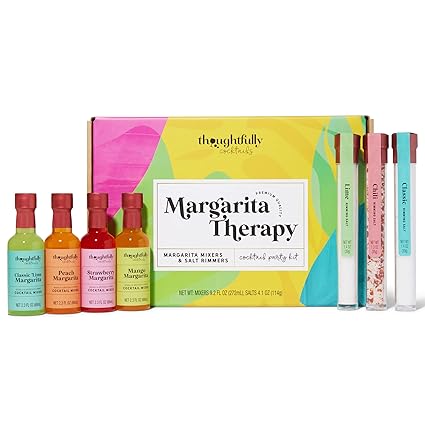 Thoughtfully Cocktails, Margarita Cocktail Therapy Gift Set, Pre-Measured Single Serve