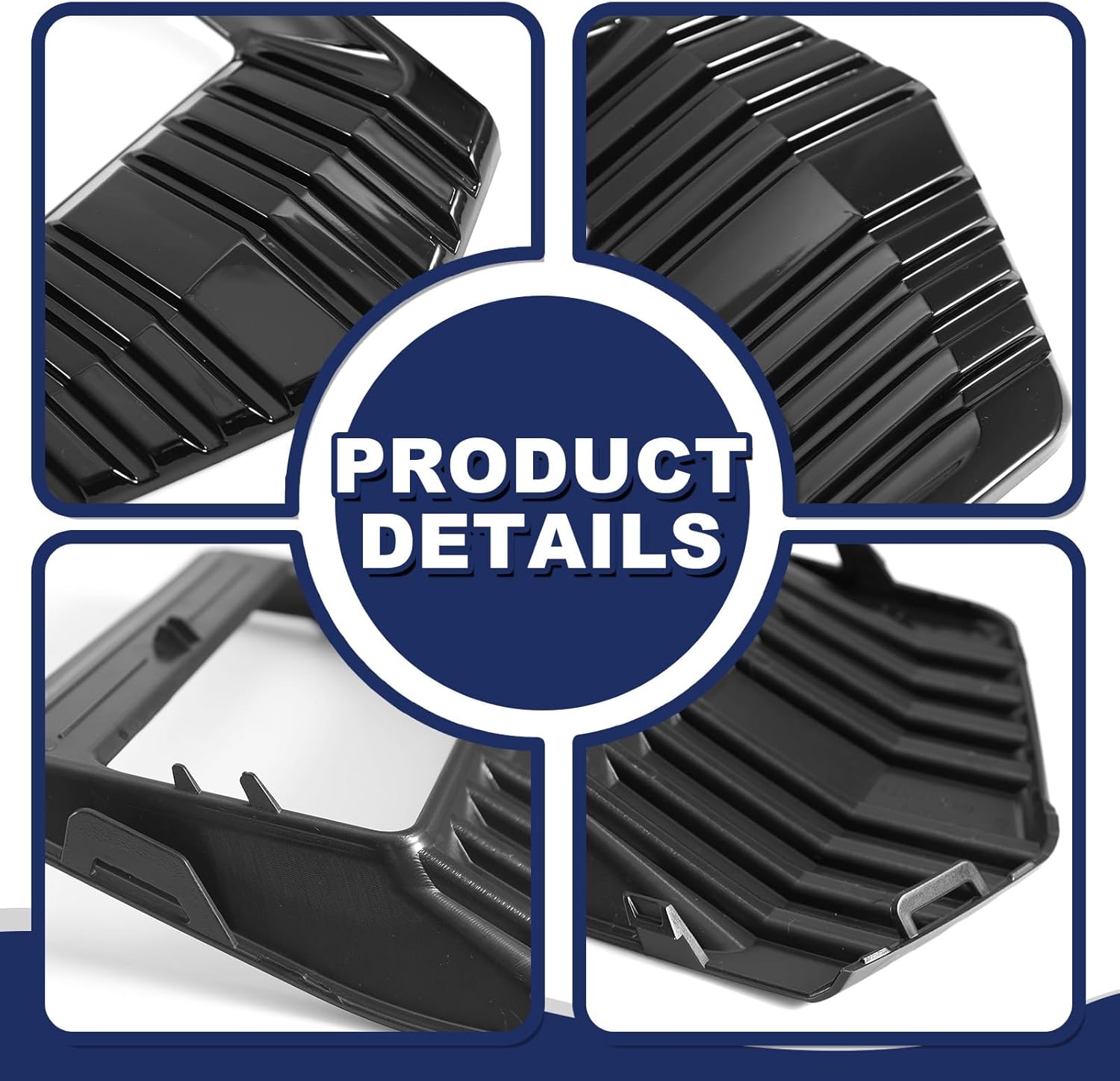 GearUp 1 Pair Front Driving Fog Light Bezel Cover for GMC Yukon/Yukon XL 2021 2022 2023 Replaces 84882375, 84882376