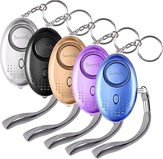 SUNMAY Alarme Personnelle, 5 Pi&egrave;ces 140DB Porte Cle Alarme d