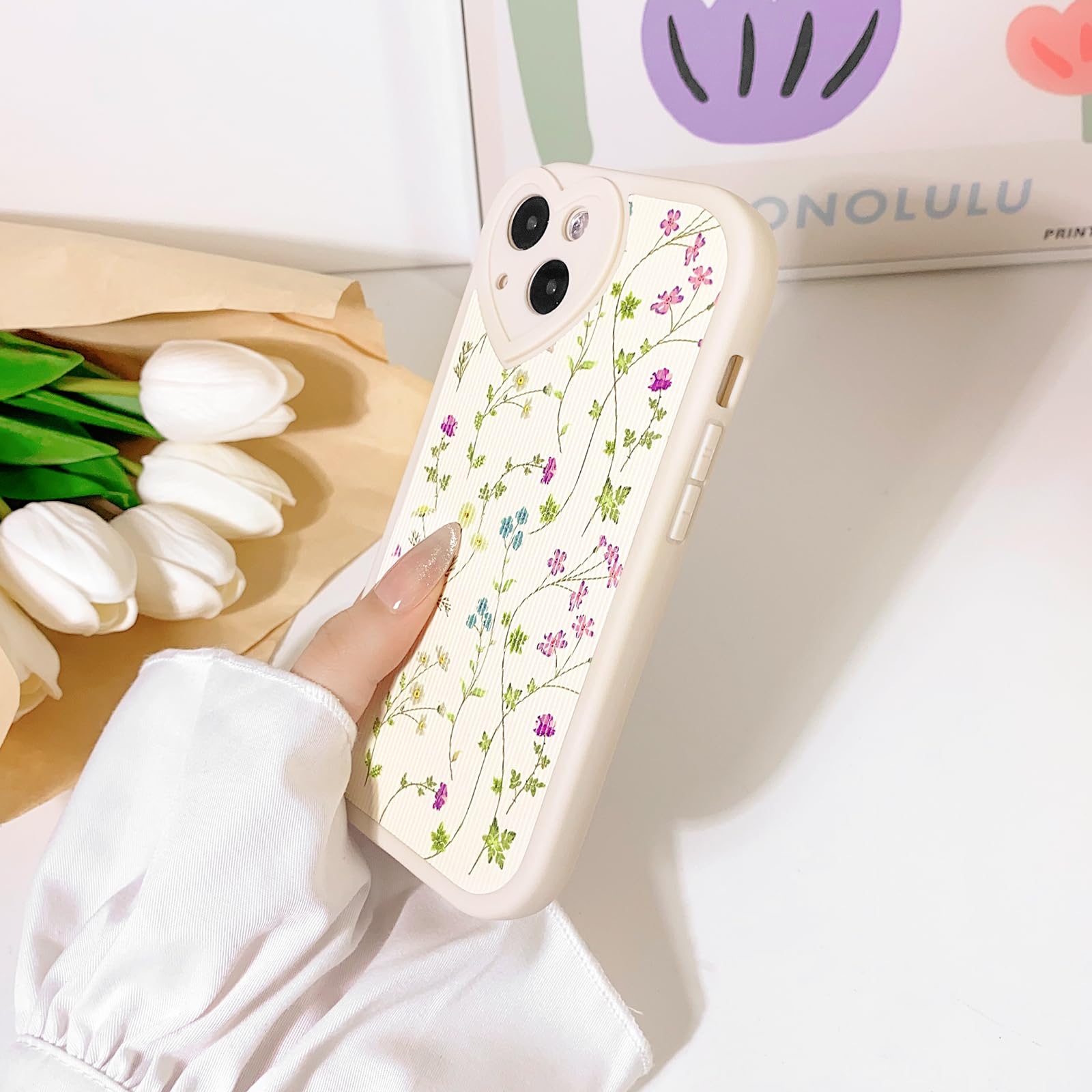 NITITOP IPhone 15 Hülle Mit Herz-Muster – Weiches Silikon, Stoßfest & Niedlich