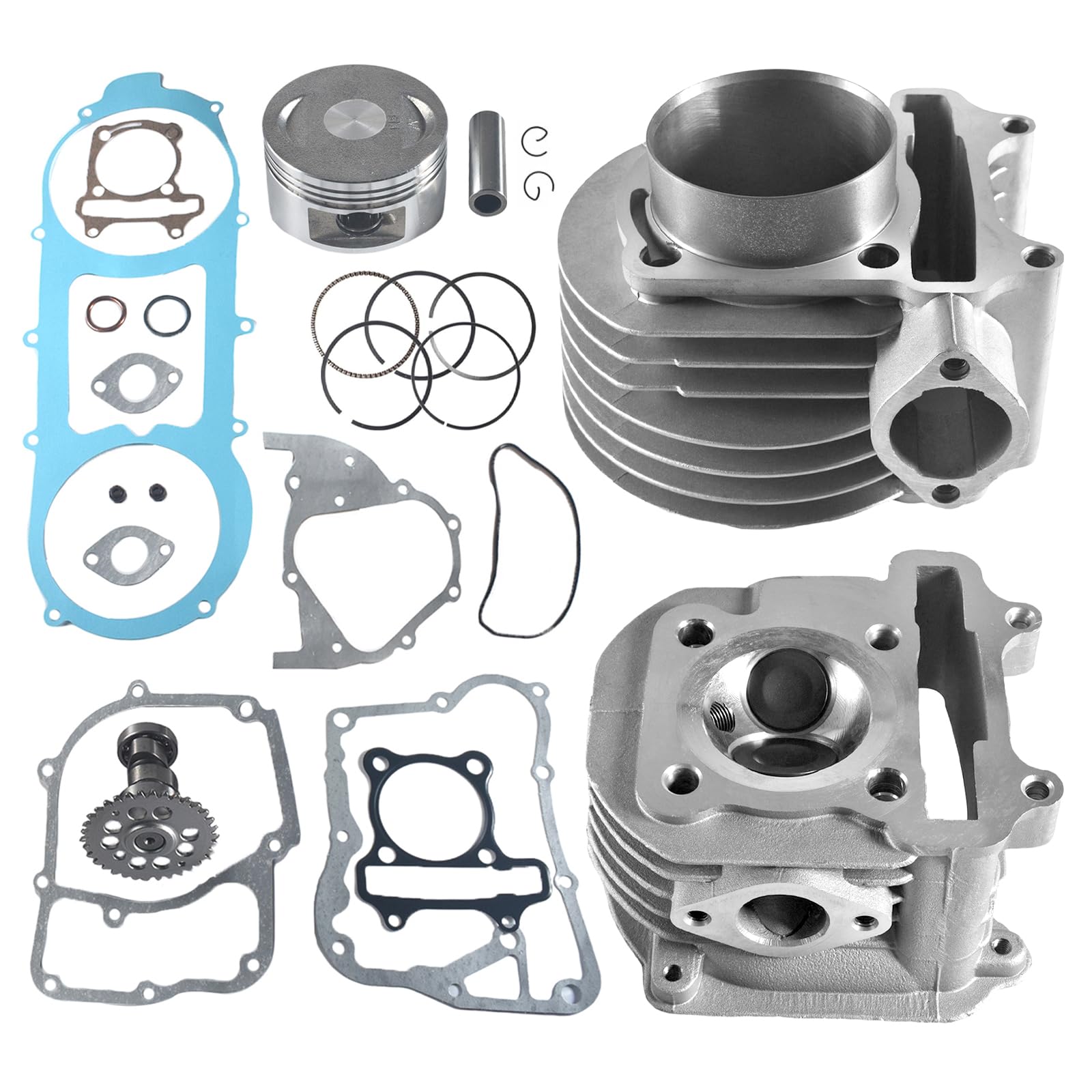 よーくん Amazon.com: 61mm Big Bore Cylinder Kit Upgrade GY6 150cc