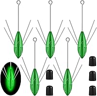 Vista 10 de Libima Sputnik Sinker - Pesas de araña de cola larga Sputnik para pesca de pez gato, pesca de mar, arena, océano, playa, verde