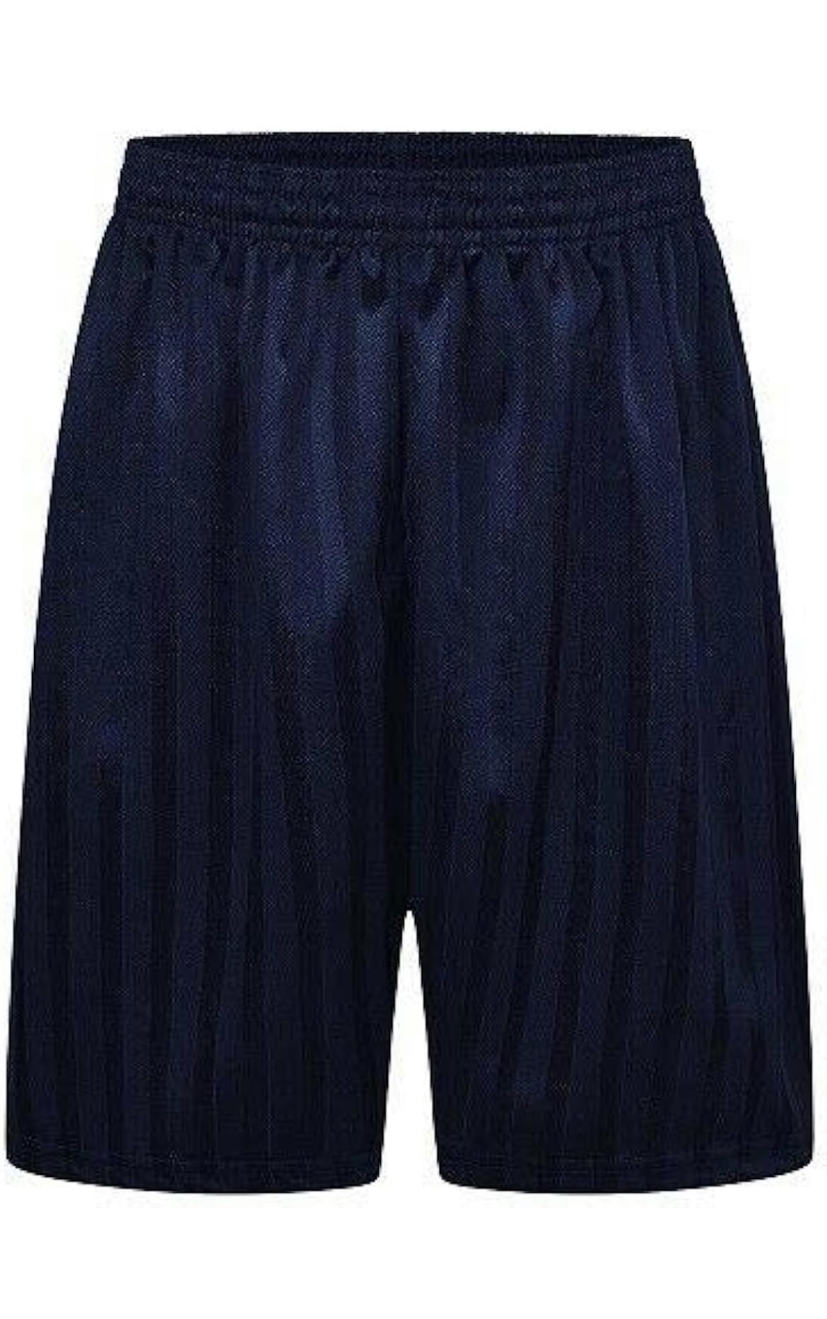 Kids Unisex Sports & School PE Shorts Boys & Girls, Shadow Strip Design with Pockets & Drawstring in Variety of Colors for School Kids Clothes Size 2-13 Years (13 Years, Navy)
