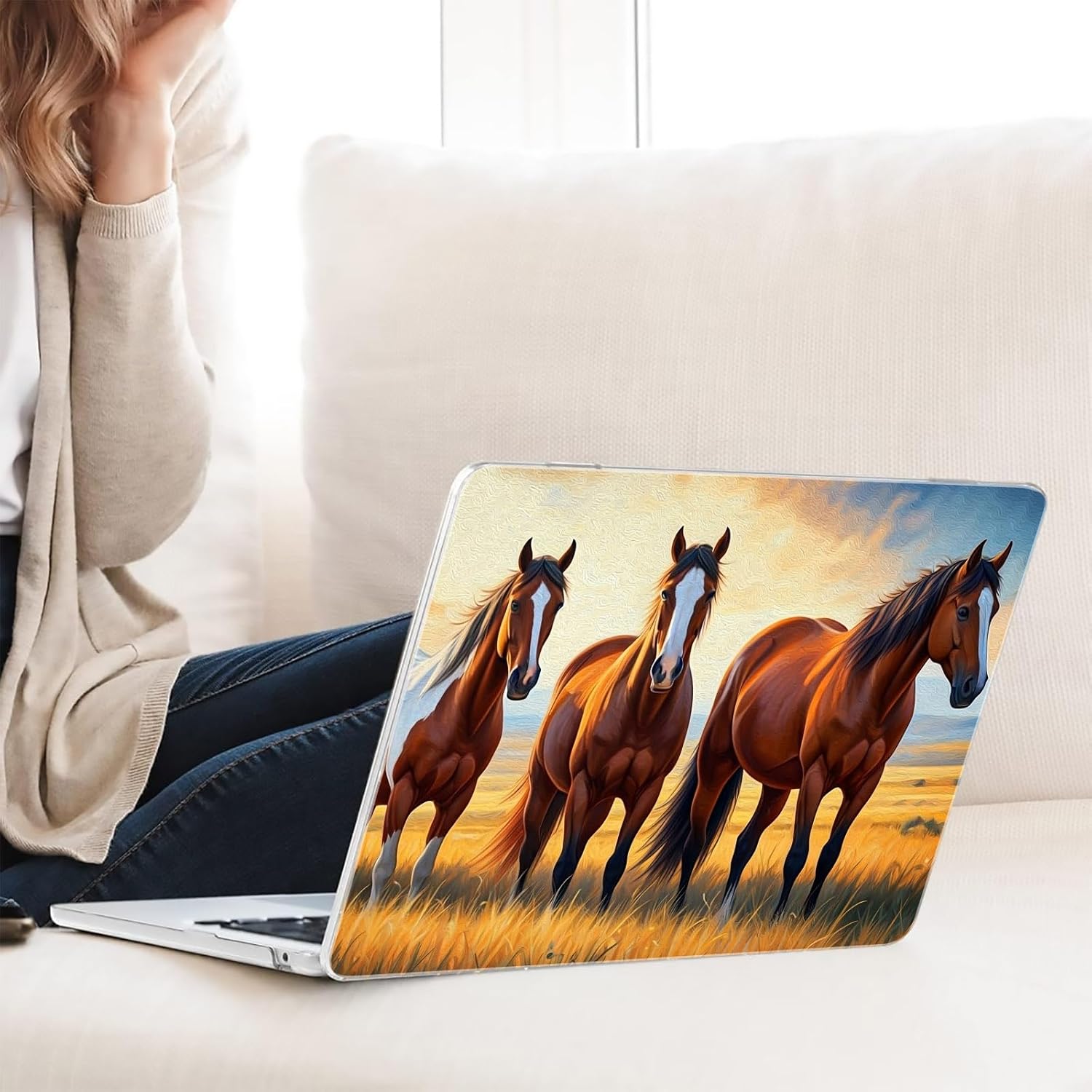 Compatible with MacBook Neo 13-inch, Hard Shell Case with Keyboard Cover and Screen Protector (A3404 A18 Pro chip, 2026 Release) - Horse MC21935