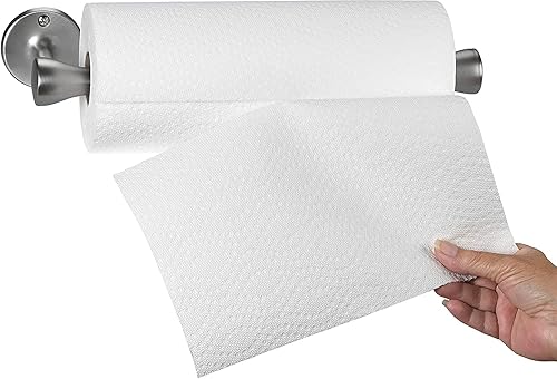 Miniatura 2 de Soporte de toalla de papel para montaje en pared con una sola mano, dispensador de toallas de papel montado debajo del armario para cocina, se monta