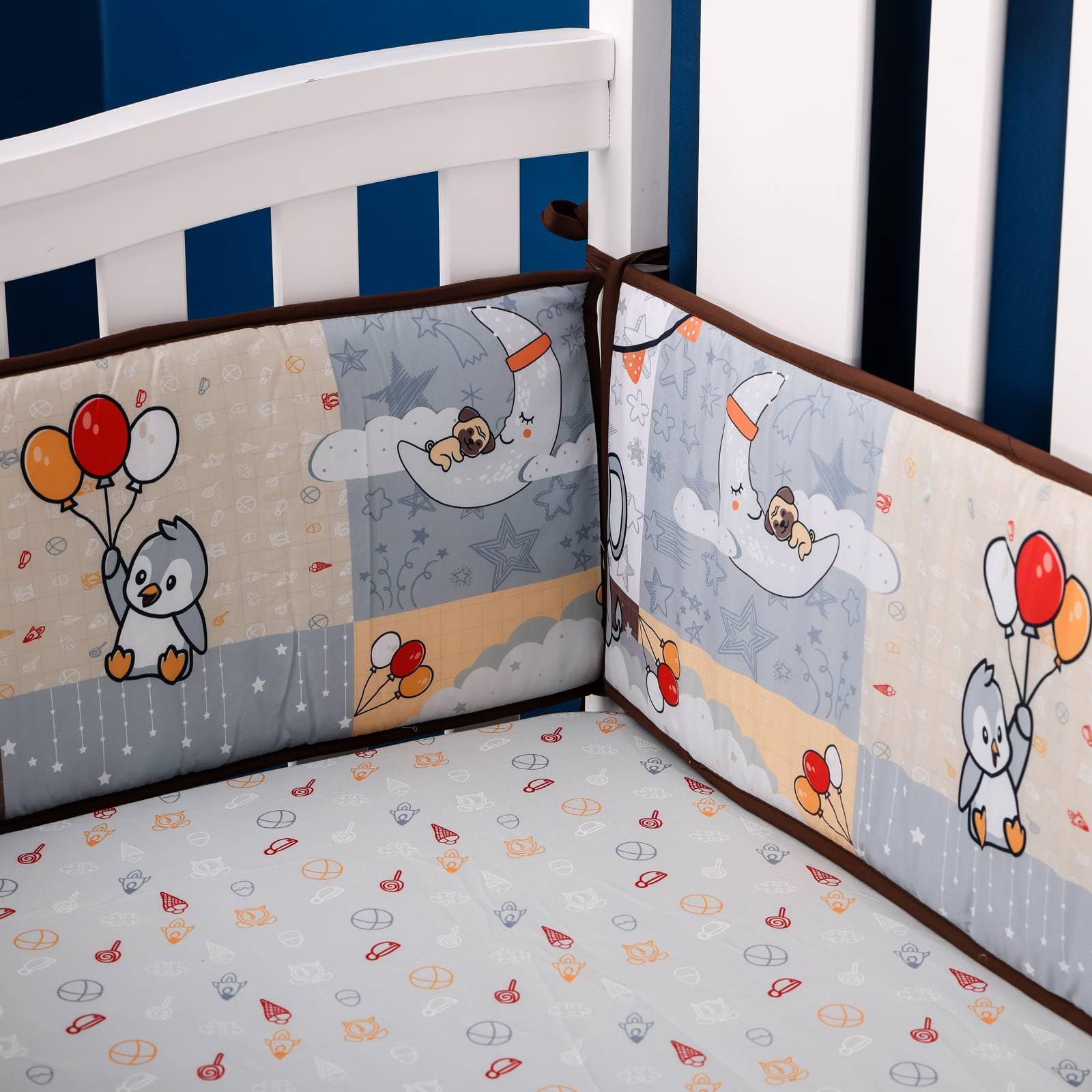 4PC Soft Breathable Mattress Edge, Cotton Bed Set. (09) — view 4