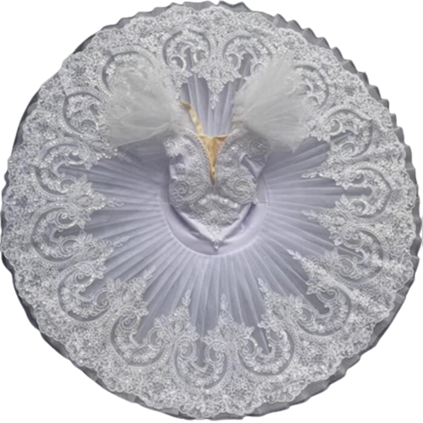 OTMYIGO Tutu Dress Ballet Swan Lake Ballerina Pancake Tutu Girl Dance Costume Kids Competition Tutu Ballet Dance Dress Fancy Girl Princess Dress