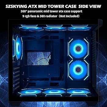Amazon.com: SZSKYING Sea View Computer Gaming Case for ATX