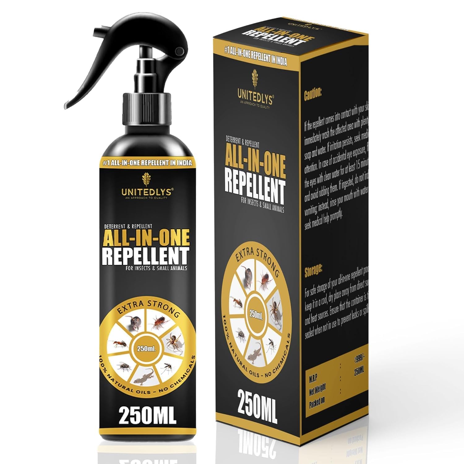 LEINUOSEN All in One Pest Repellent Spray (Black) 200ml | Khatmal marne ki Dawai | Natural Non-Toxic Formula | Effective Pest Control for Ants, Cockroach, Lizard, Bed Bugs (pack of 1)-picture-41