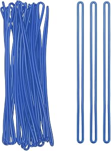 Luggage Tag Loops, PVC Luggage Straps Worm Loops- Fitting for(Bag Tags - Suitcase Label - ID Card) 6 Inch & 20 Pack & Blue