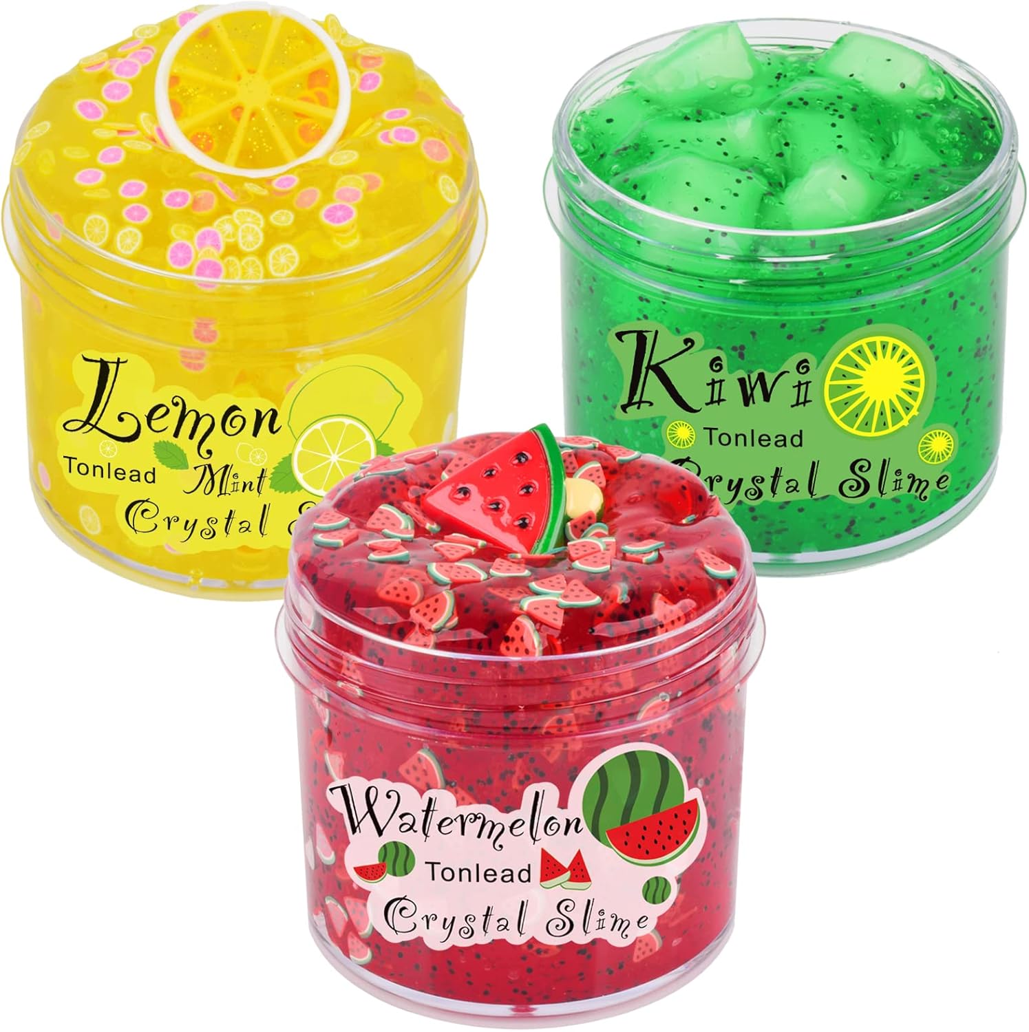 3 Pack Clear Slime Kit 3 Pieces Soft Jelly Crystal Putty Slime Set for