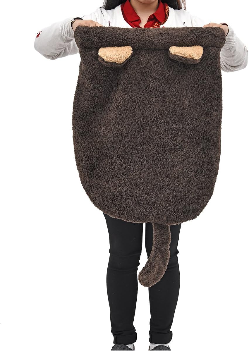PAWZ Road Cat Sleeping Bag Self-Warming Kitty Sack 20 Inches X 22 Inches- Beige