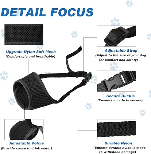 Miniatura 4 de LEIGOPET Bozal para perro, negro, M