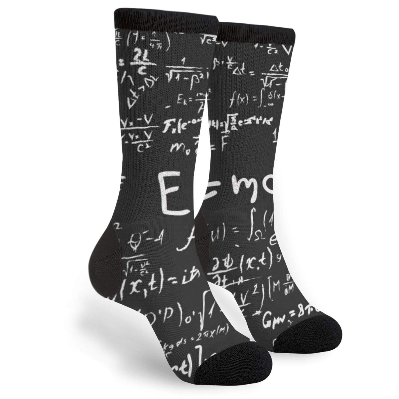 SEVEBJ Funny Novelty Crazy Crew Men's Women's Casual Dress Socks E=mc2