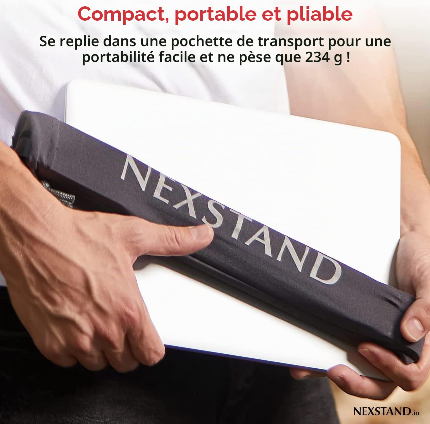 NEXSTAND K2 Support Ordinateur Portable – Léger et Pliable, Ultra Portable, 8 Hauteurs Réglables – pour Bureau, Voyage, MacBook, PC 10-17