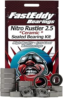FastEddy Bearings Compatible with Traxxas Nitro Rustler 2.5 Ceramic Rubber Sealed Bearing Kit
