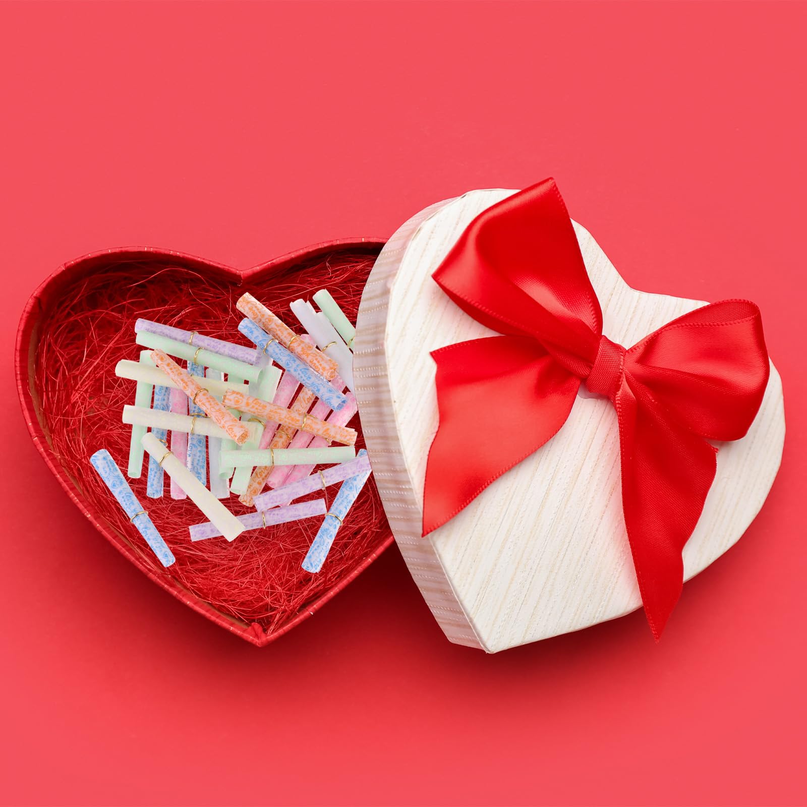 QUARKZMAN Mini Rollos de Papel de Mensaje Vintage, 100 piezas Papel de Mensaje de San Valentín, Rollo de Papel de Deseos de Suerte para Fiesta de Cumpleaños, Morado