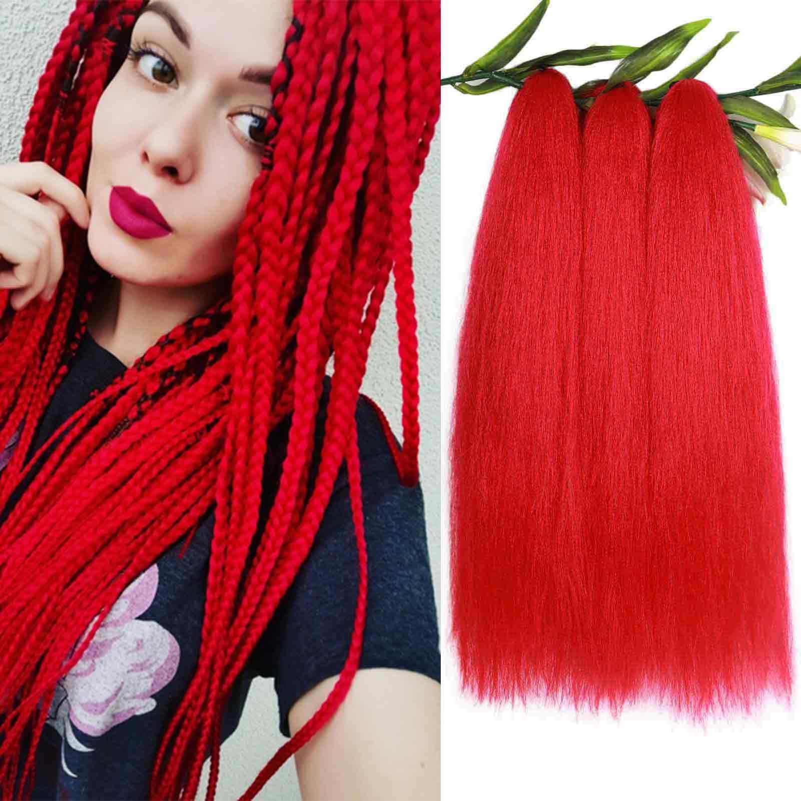 Buy Royal Collection Red Braiding Hair Pre Stretched Braiding Hair