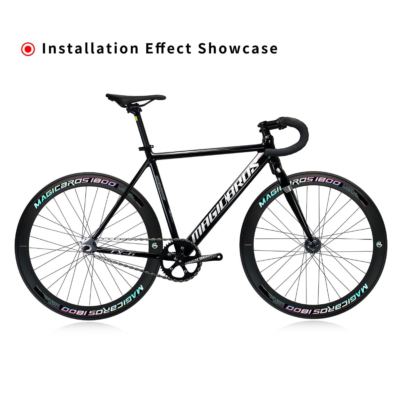 Ruote Anteriori/Posteriori per Bici a Scatto Fisso 700C, Cerchi da 40/60 mm, Set di Ruote in Lega di Alluminio, mozzi con Cuscinetti per Freni V-Brake da 100/120 mm per Single spee