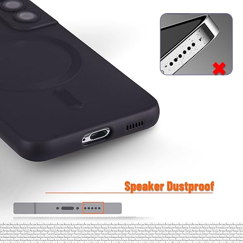 Miniatura 5 de Funda magnética para Samsung Galaxy S22, silicona suave, funda para teléfono Samsung Galaxy S22 con protección de cámara, funda antiarañazos para
