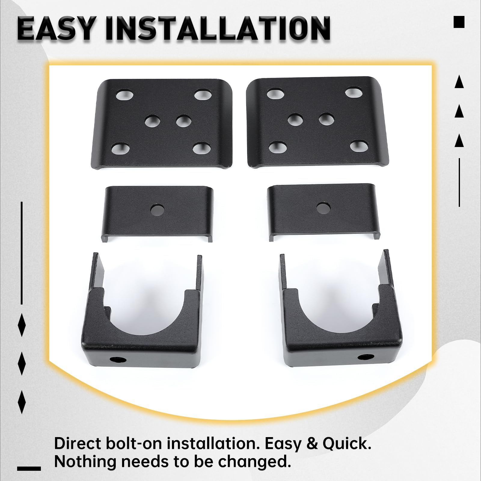 KUAFU 6" Lowering Drop Flip Kit Compatible with 1999-2006 C1500 Silverado Sierra 2WD / 4WD Rear Axle Flip Kit Powder Coated Steel Black