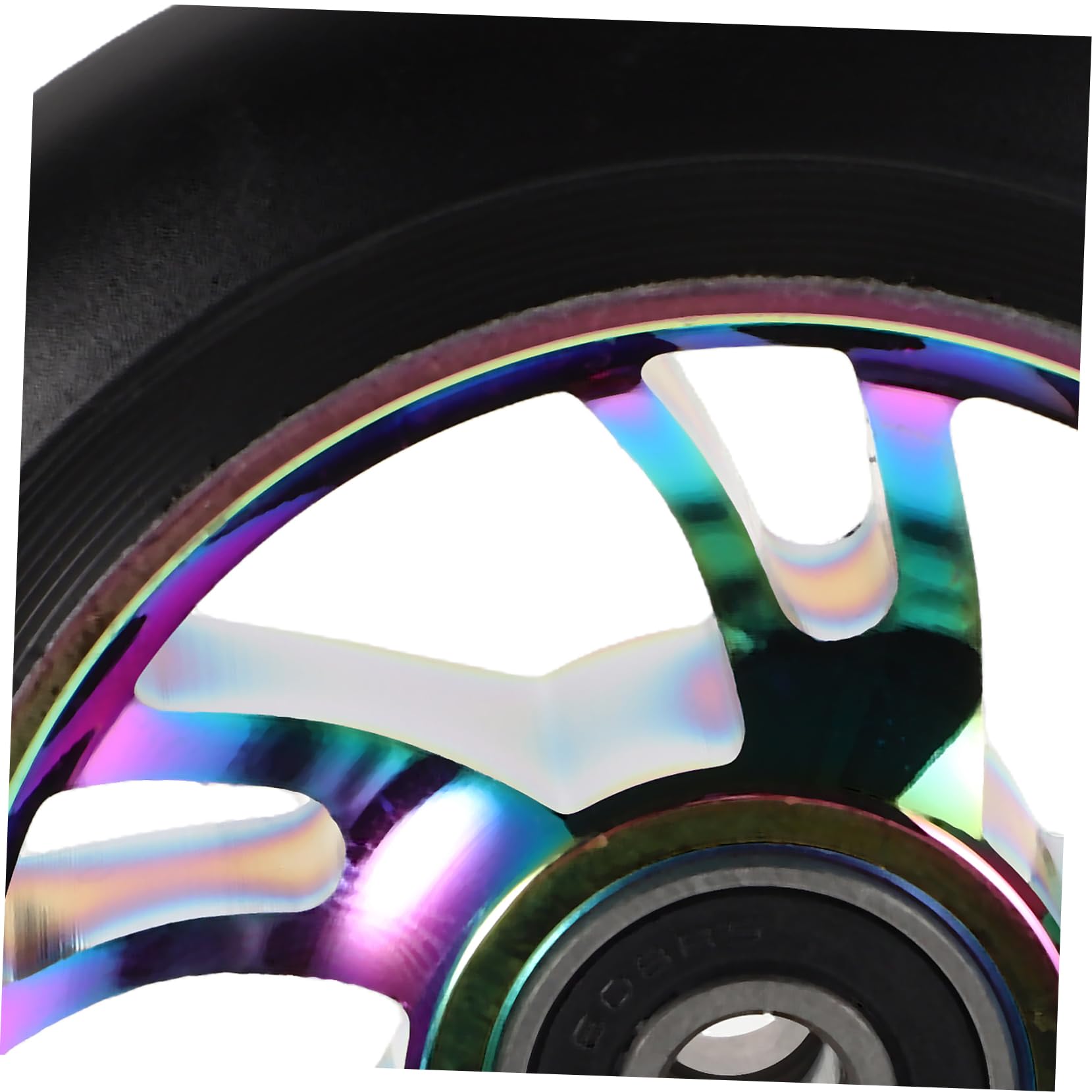 2 Stück LED Scooter Hinterräder Aluminiumlegierung Kompatibel mit Kick Scootern Langlebig Schnelllaufend Einfach zu Montieren Leuchtende für Verbesserte und Fahrkomfort