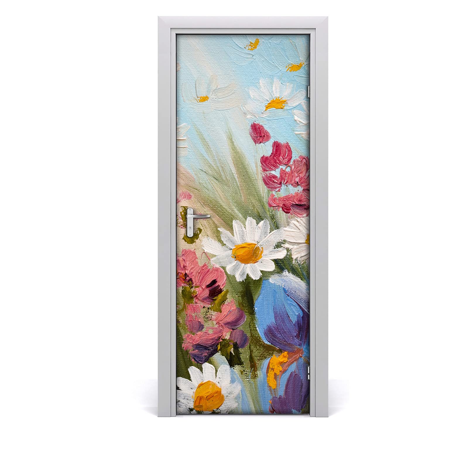 Adhesivo decorativo para puertas que cubre imperfecciones sin usar pegamento