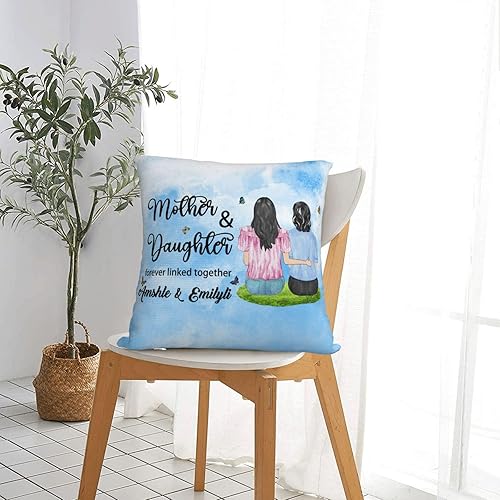 Miniatura 7 de Amabery Fundas de almohada con estampado personalizado para madres y niños, regalo para niños, mamá, esposa, abuela y abuela