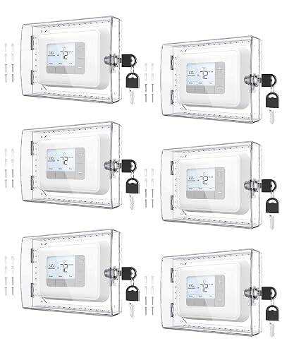 AUURIO 6 PCS Upgraded Thermostat Lock Box with Key