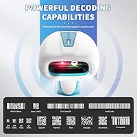 Vista 4 de NetumScan Escáner de código de barras industrial 2D QR inalámbrico con Bluetooth, IP67 impermeable a prueba de golpes resistente lector de códigos