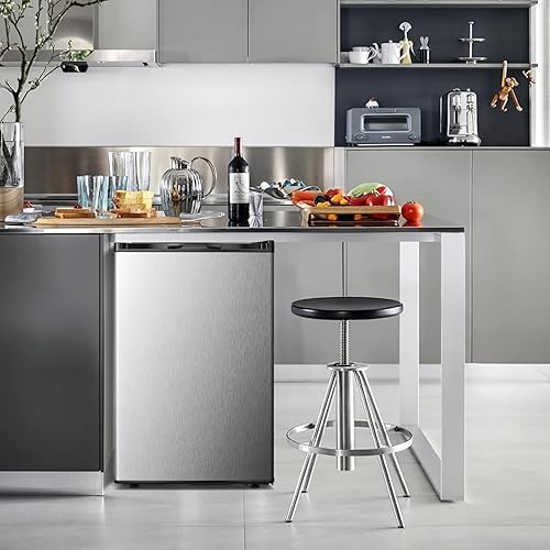 Miniatura 7 de LHRIVER 3.0 Cu.ft Upright Freezer, Compact Mini Freezer with Removable Shelves, Adjustable Thermostat, Reversible Door Hinge, Quiet Small Freezer