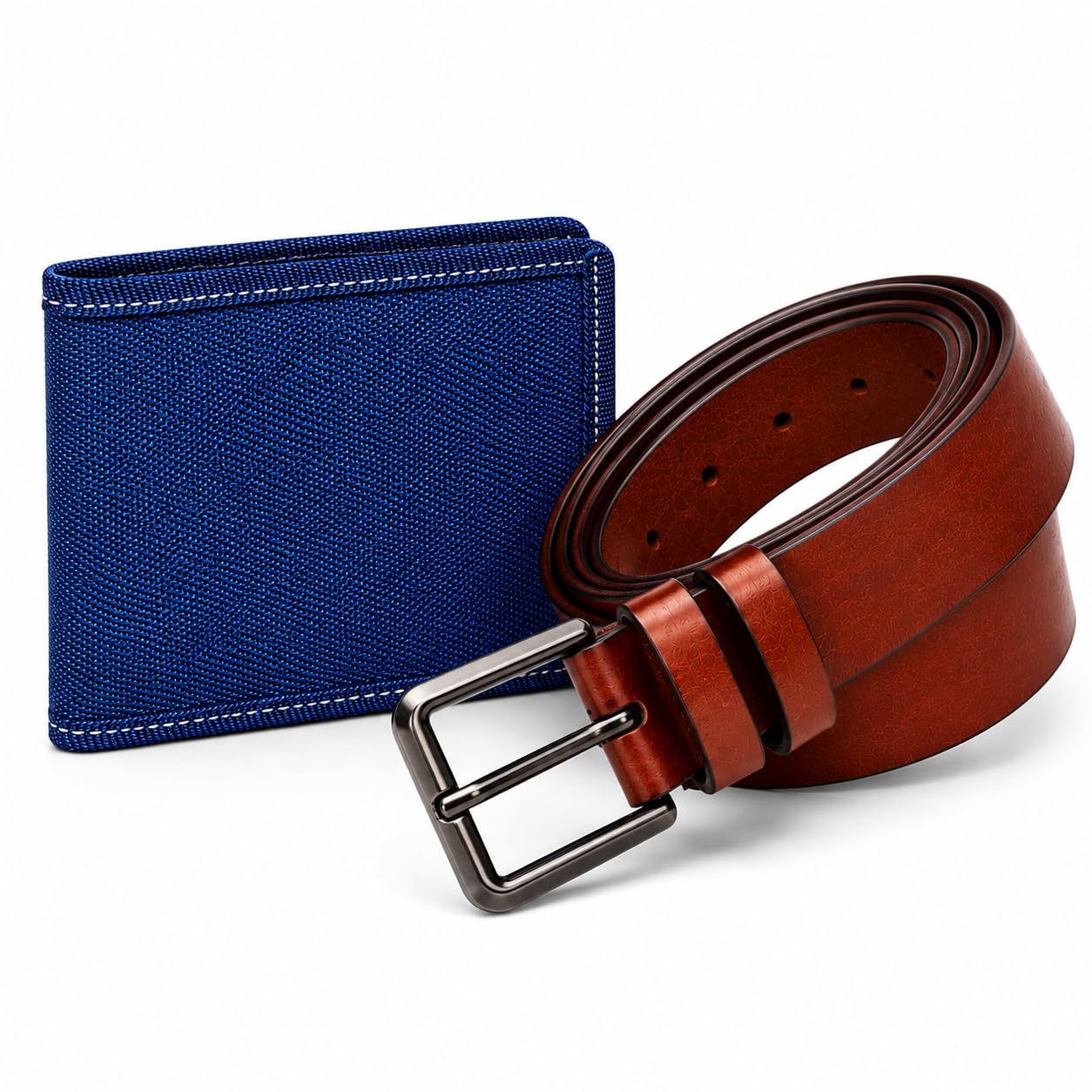 poland Men's Synthetic Blue Wallet - Brown Belt Combo Set-picture-33