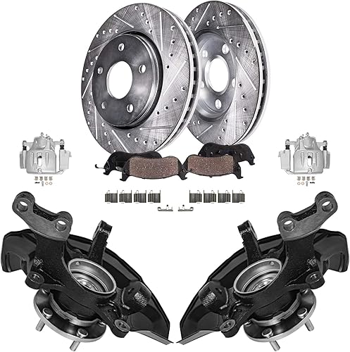 Miniatura 70 de Detroit Axle - Rotores de freno trasero para Mercedes-Benz C300 E350 E300 C350e, rotores de freno de disco perforados y ranurados Reemplazo :