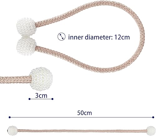 Miniatura 7 de AWOLIC Paquete de 6 alzapaños magnéticos para cortinas, sujetadores clásicos europeos para cortinas, utilizados para decoración del hogar y la