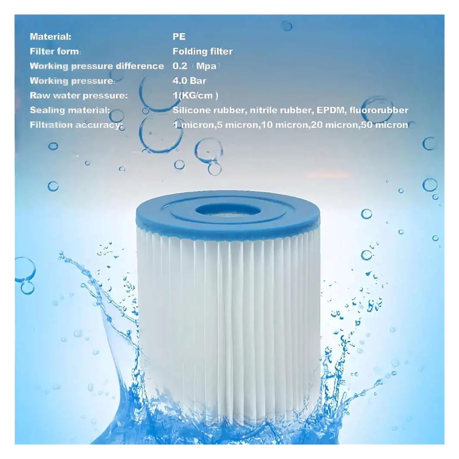SRFCGPFFV Cartouche Filtrante De Type I pour Piscine Et Spa, Compatible avec Bestway Et Flowclear, Adaptée Aux Pompes Débit 300/330 Gal/h, Références 58093 58381 58511e(XI-8PCS)