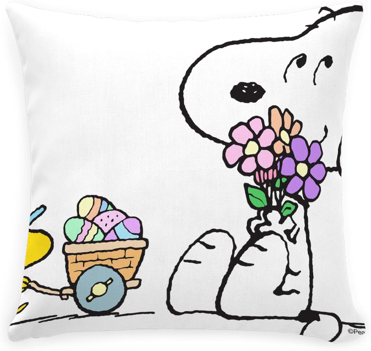 CafePress Snoopy Everyday Pillow Square Pillow, Decorative Accent Pillow Woven