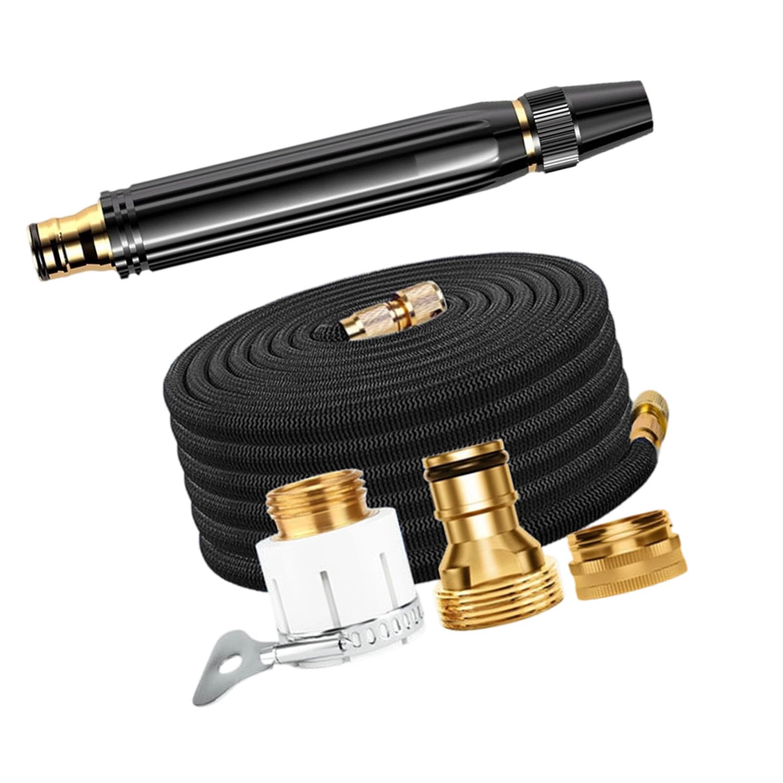 Kaeltsyn B Metal Water Stream Nozzle With Adjustable Hose And Foam Dispenser For Car Washing And Outdoor Care Fast Link Hose Attachments