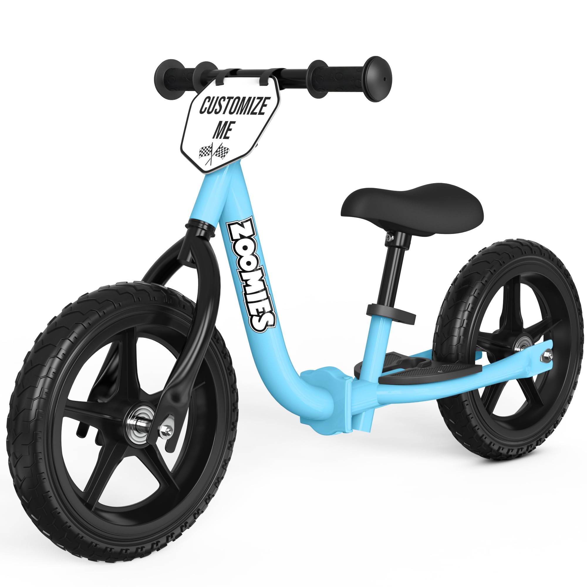 Zoomies Folding 12" Toddler Balance Bike for 2 to 5 Year Olds – Foldable Easy to Take On The Go – w/Carrying Strap