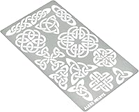 Vista 2 de Aleks Melnyk No.32 Metal Journal Stencil, Pyrography Celtic Patterns, Celtic Knot, Viking Stencil, Wood Burning Template, Wood Carving, Bullet