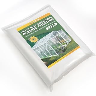 Gewächshausfolie Transparent Polyethylenfolie 2 x 3M UV-beständige 0,15mm Extra Dick Reißfest Gartenfolie Gewächshaus Folie Tunnelfolie