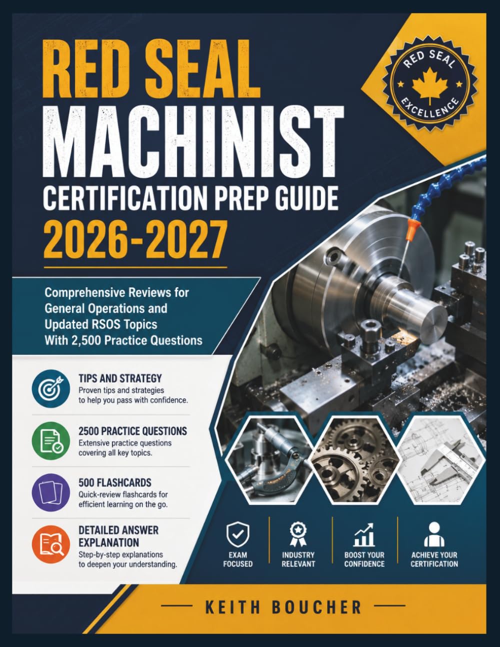 Red Seal Machinist Certification Prep Guide 2026-2027: Comprehensive Reviews for General Operations and Updated RSOS Topics With 2,500 Practice Questions