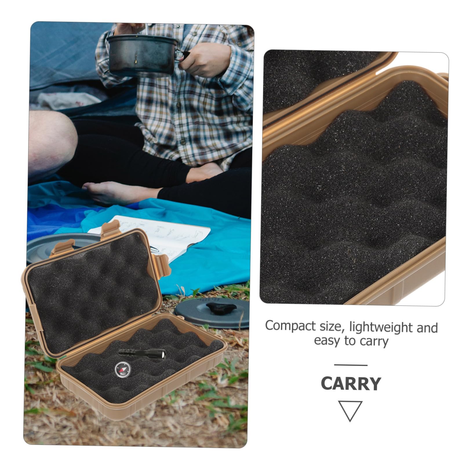 Toyvian Survival Organizer Box Wasserdichter Stoßfester Aufbewahrungskoffer für Outdoor Aktivitäten für Camping und Survival Training Multifunktionale Feldbox für Zubehör