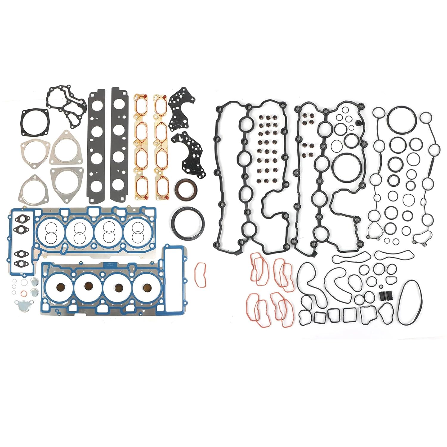 079103383AQ Engine Overhaul Rebuild Gaskets Seals Kit Fits for Audi S5 A6 A8 Q7 R8, Fits for VW Touareg 4.2 V8 DOHC BVJ BAR, Replace OE 079103383AQ