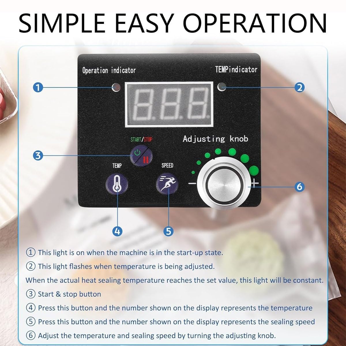 Máquina selladora Continua automática,Sellador térmico de plástico con Ajuste de Temperatura y Velocidad,Máquina envasadora de Alimentos de 6m/min,Temperatura de Sellado térmico de 50-200℃