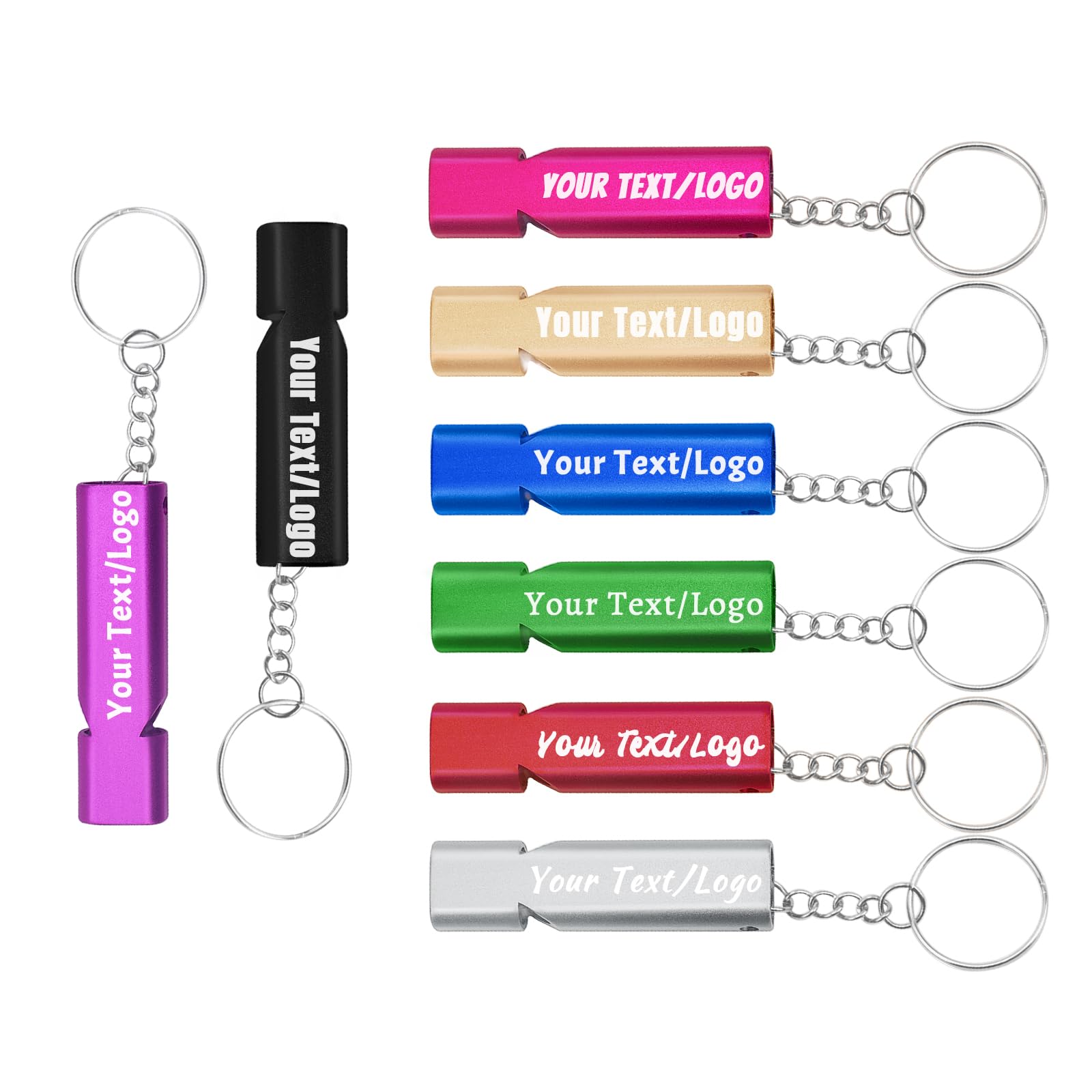 Custom Whistle with Text/Logo 1-100 Bulk Personalized Emergency Survival Safety Whistle w…
