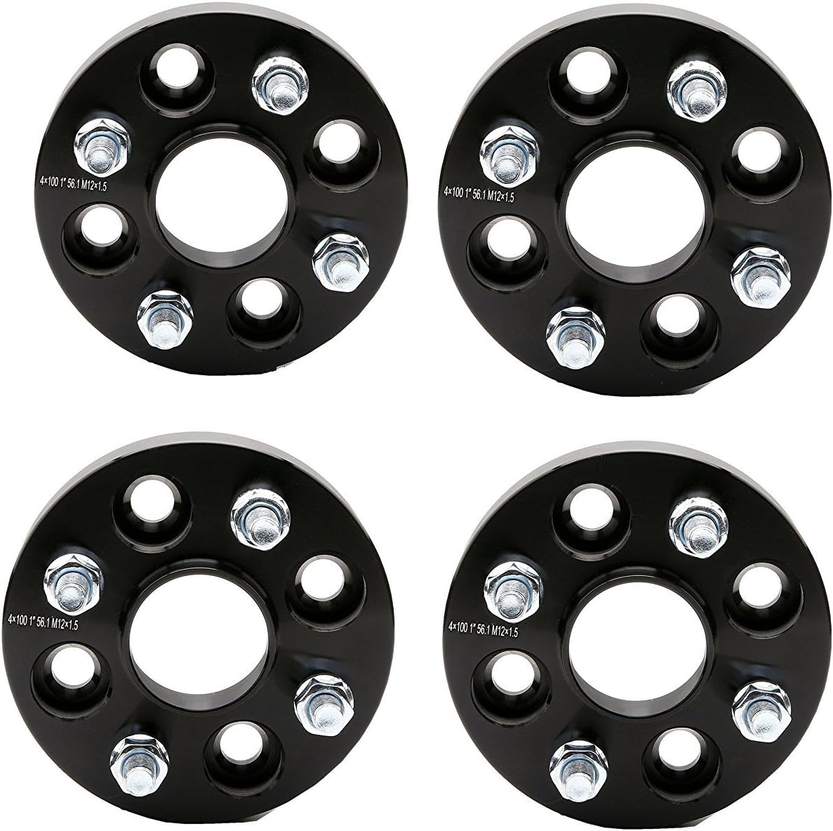 Buy Zy Wheel 4pcs Hubcentric Wheel Spacers 1 25mm 4x100 To 4x100 4lug 56 1mm Bore With 12x1 5 Studs For Acura Integra Honda Civic Fit Insight Black Online In Vietnam B078t89srx