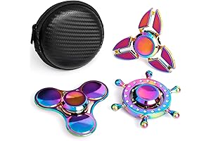 Captivating Rainbow Metal Fidget Spinner Triple Set